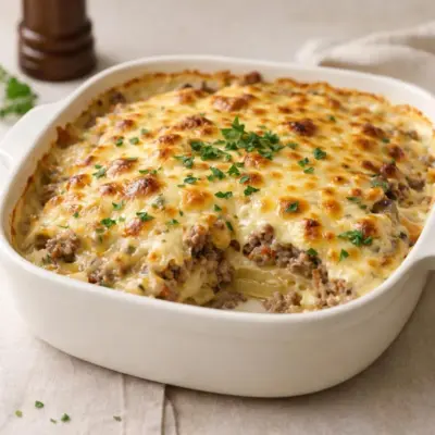 Gratin de pommes de terre à la viande hachée : recette facil