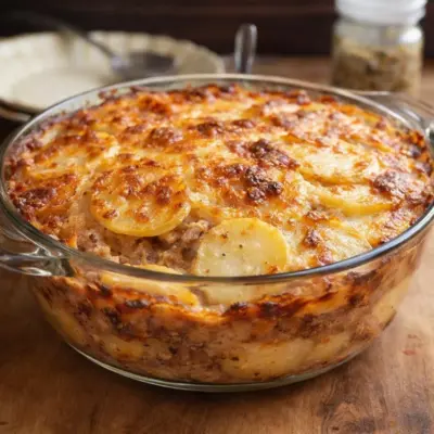 Gratin de pommes de terre à la viande hachée