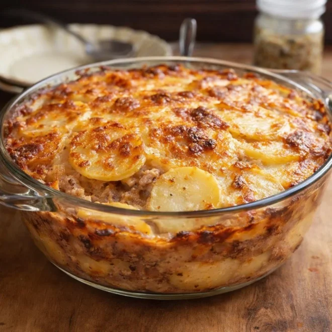Gratin de pommes de terre à la viande hachée
