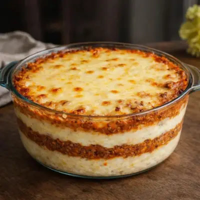 Gratin de purée de pommes de terre et viande hachée