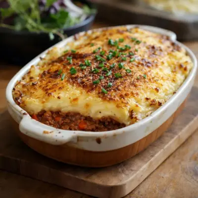 Hachis parmentier maison : purée gratinée au four