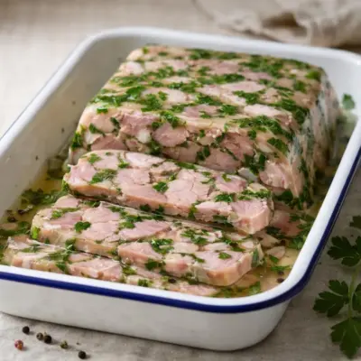 Jambon persillé de Bourgogne : recette au vin blanc