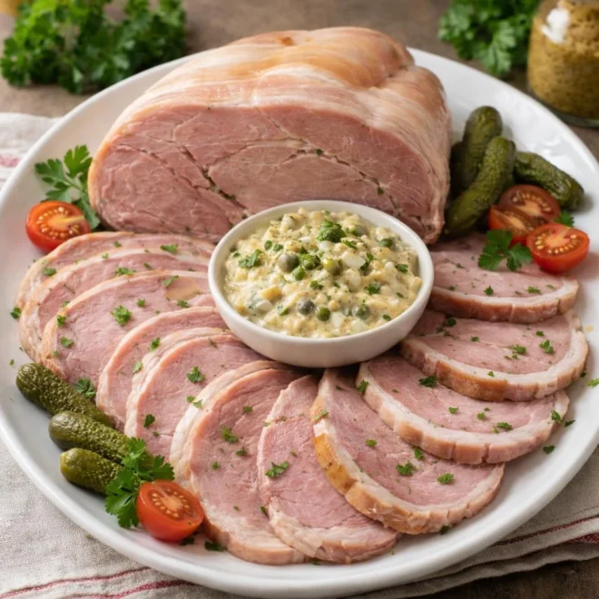 Jambonneau froid sauce gribiche : recette classique