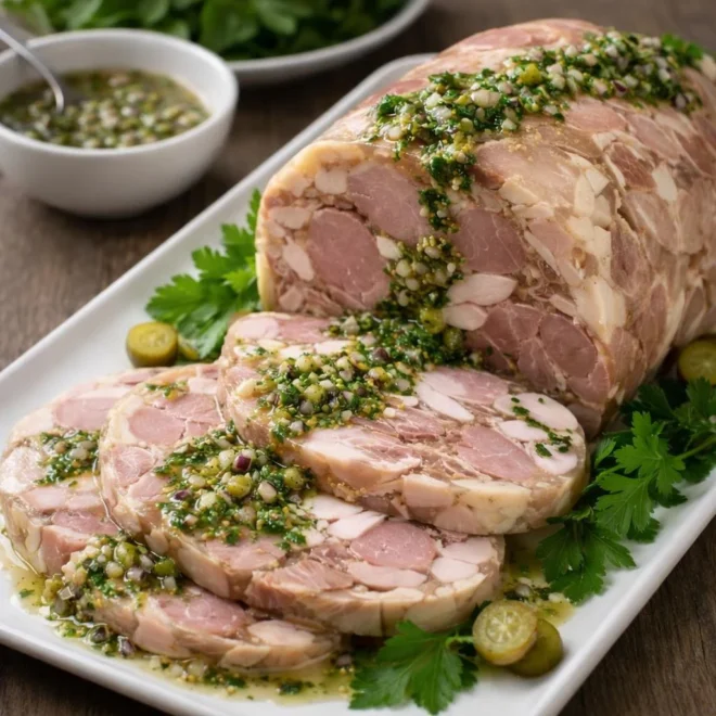 jambonneau froid sauce ravigote : recette française