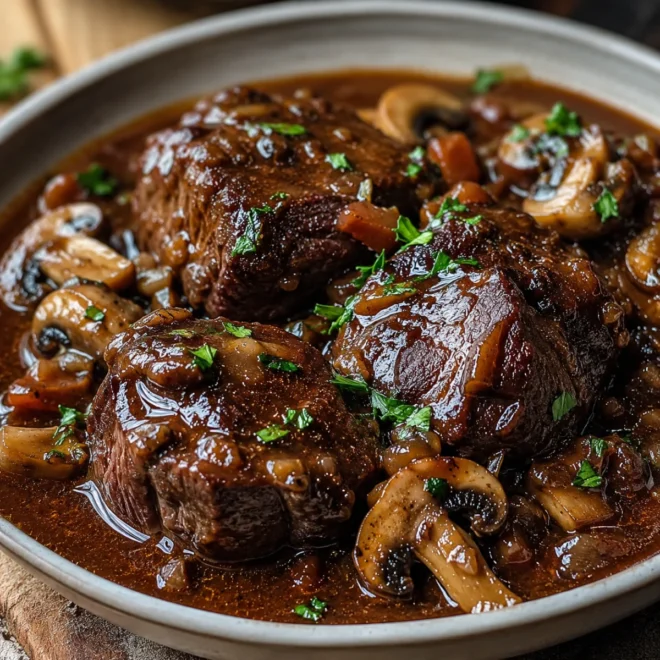 Recette de joues de bœuf en sauce forestière aux champignons