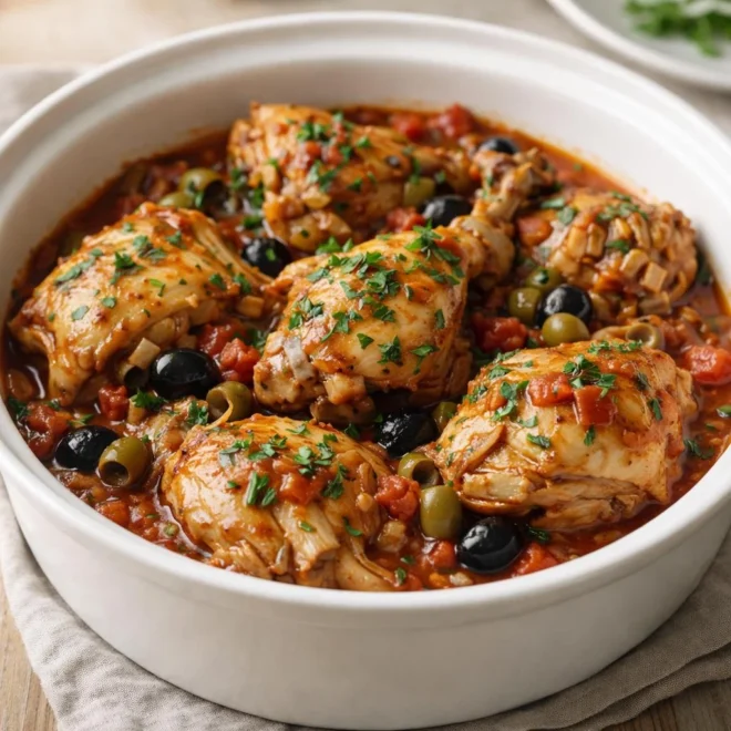 Recette lapin à l’italienne : mijoté tomate & olives