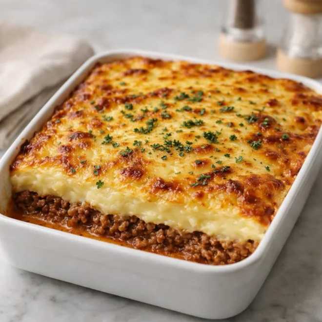 Lasagnes bolognaise au bœuf : purée gratinée