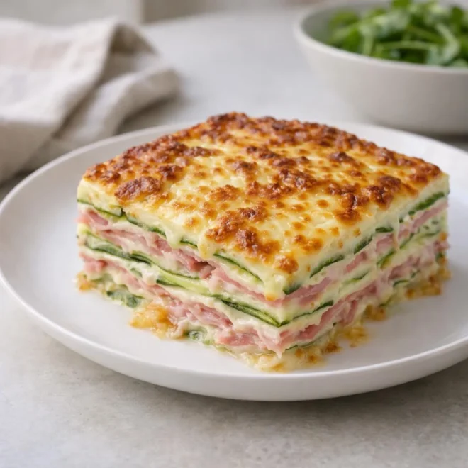 Lasagnes de courgettes au jambon sans pâtes