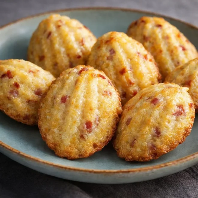 Madeleines salées jambon emmental : moelleuses au four