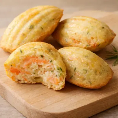 Madeleines au saumon fumé : moelleuses au citron