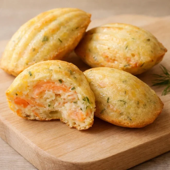 Madeleines au saumon fumé : moelleuses au citron