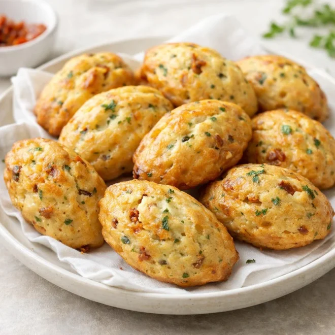 Recette madeleines salées feta tomates confites