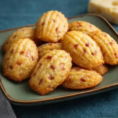 Recette madeleines salées au jambon et emmental