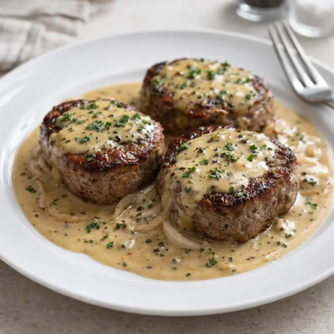 Recette médaillons de bœuf au poivre sauce crème