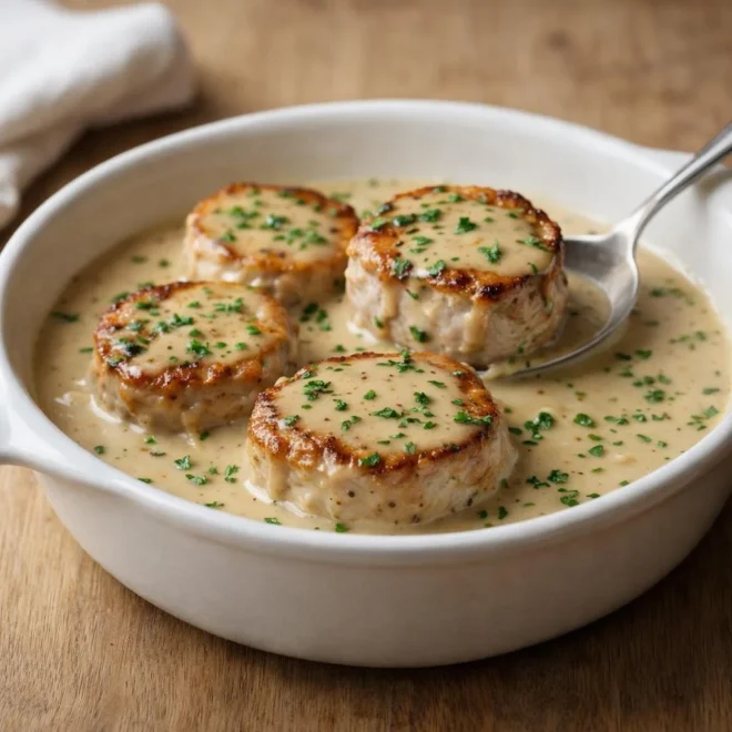 Recette médaillons de porc à la moutarde de Dijon
