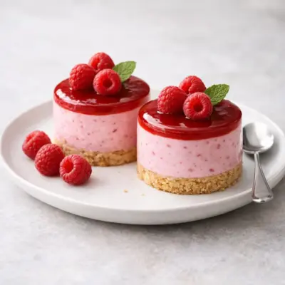Mini bavarois framboise sans cuisson : mousse légère