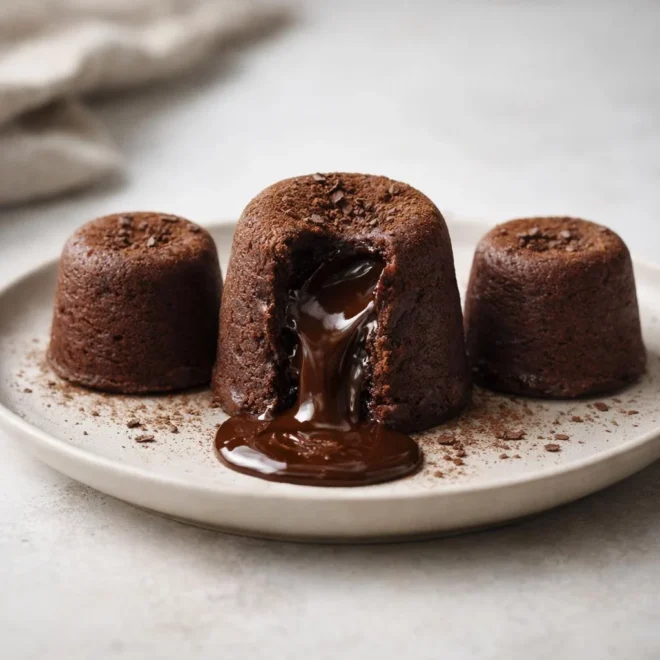 Mini-cakes fondants au chocolat (cœur coulant)