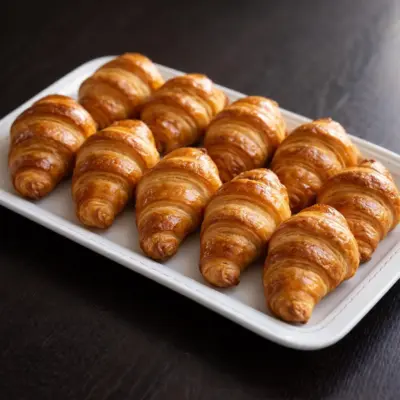 Mini-croissants maison : croustillants au beurre