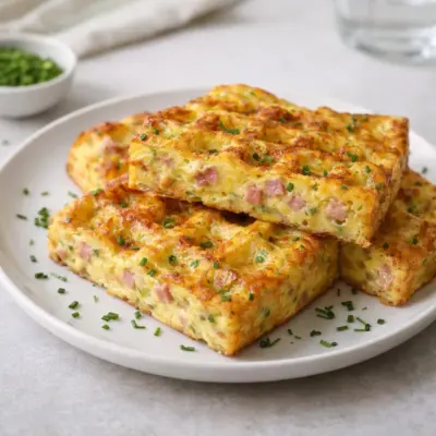 Mini quiches au jambon et emmental sans pâte