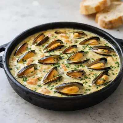 mouclade charentaise : moules à la crème