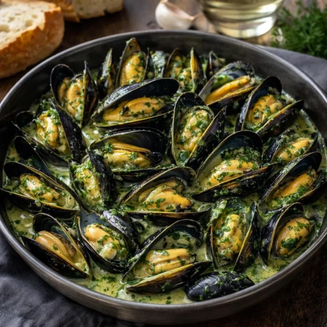 Moules au beurre d’escargot : ail & persil