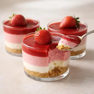 mousse aux fraises au mascarpone en verrines