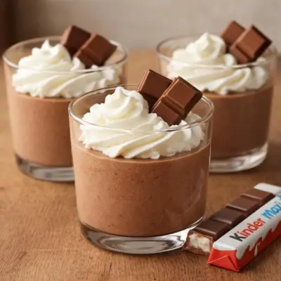 Mousse de Kinder Maxi facile : dessert sans cuisson