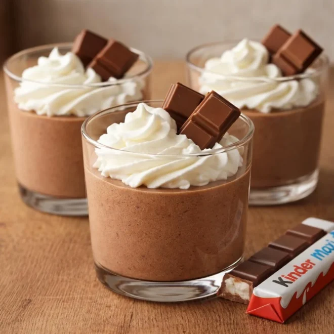 Mousse de Kinder Maxi facile : dessert sans cuisson