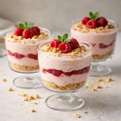 Mousse mascarpone aux framboises : verrines légères