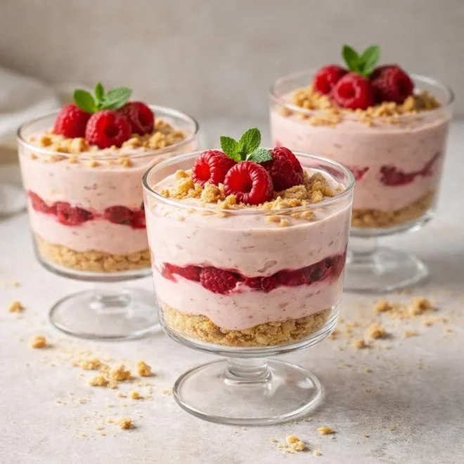Mousse mascarpone aux framboises : verrines légères
