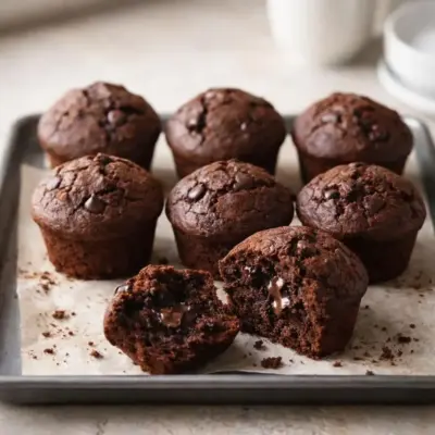 Muffins au chocolat moelleux : recette facile et fondante