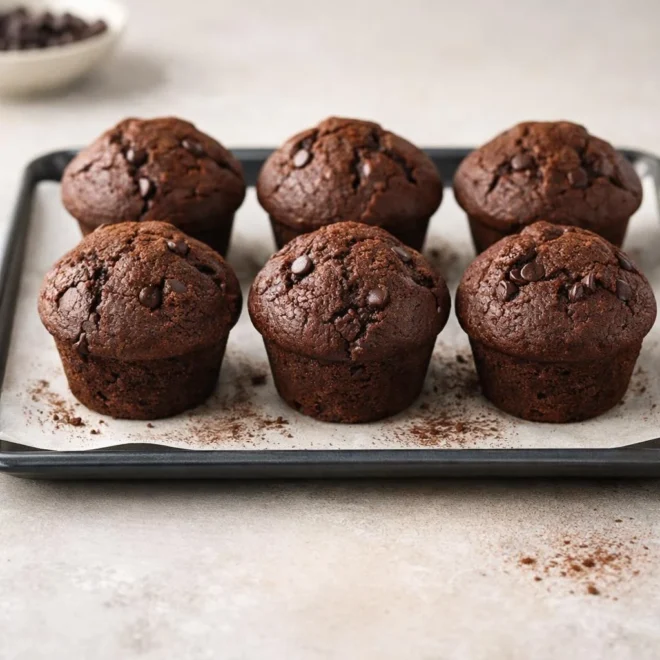 Recette muffins au chocolat moelleux (cœur fondant)