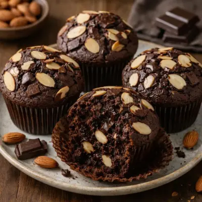 muffins chocolat amandes : moelleux & amandes