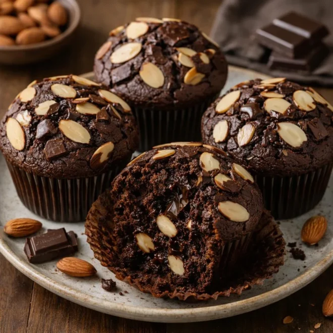 muffins chocolat amandes : moelleux & amandes