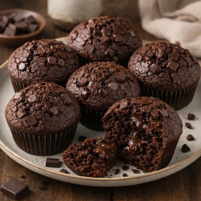 muffins au chocolat sans beurre moelleux et fondants