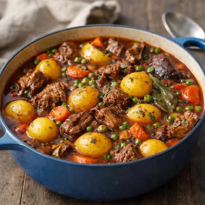 Navarin d’agneau : ragoût mijoté aux légumes