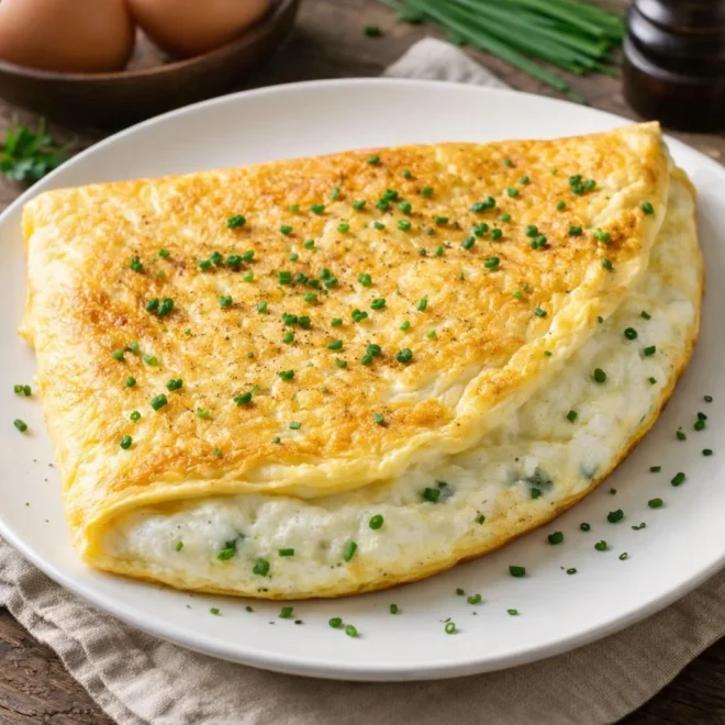 Omelette mousseuse aux blancs montés en neige