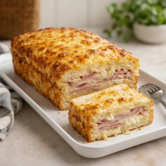 Recette croque-monsieur géant au pain de mie jambon fromage