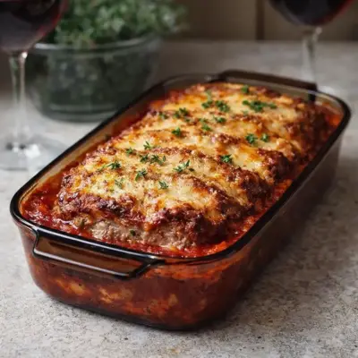 pain de viande italien au parmesan gratiné