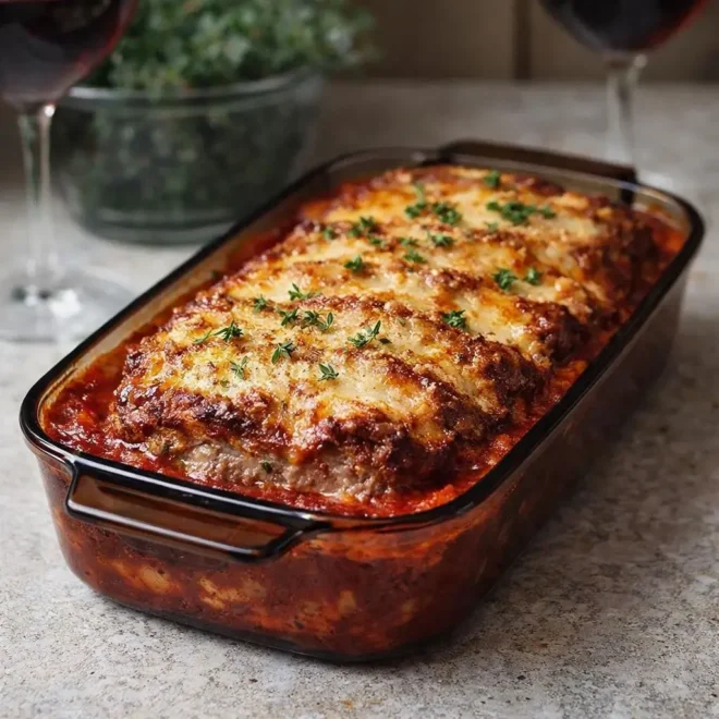 pain de viande italien au parmesan gratiné