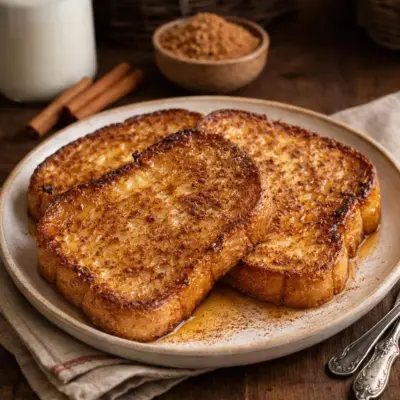 Pain perdu à l’ancienne au lait et à la cannelle