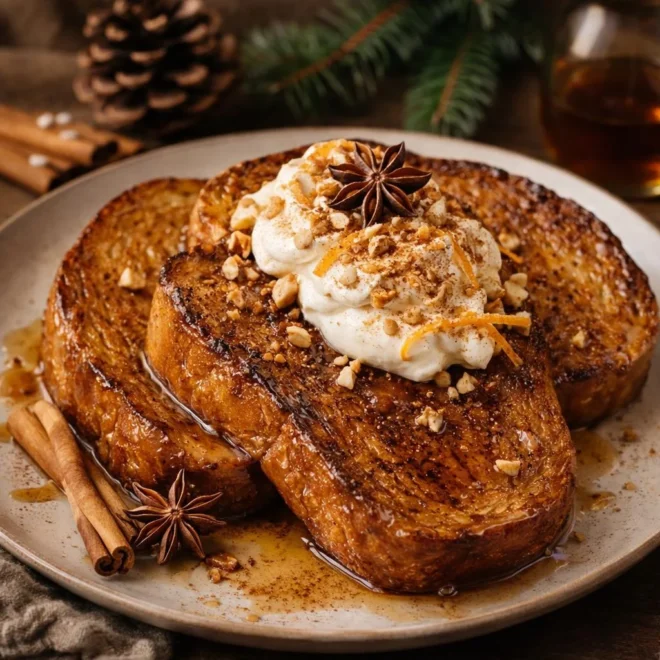 Pain perdu brioché façon pain d’épices | Miel & cannelle