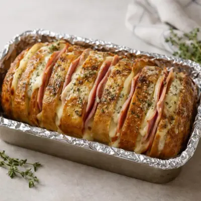 Pulled bread jambon fromage : pain gratiné fondant