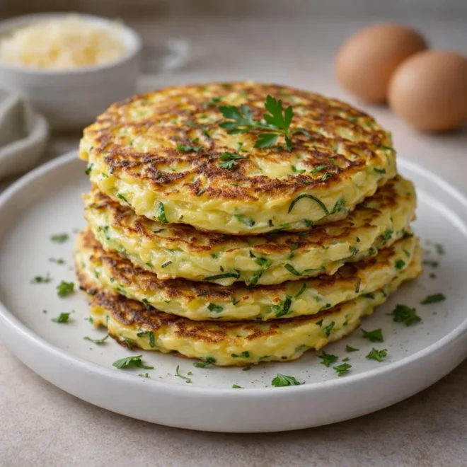 Pancakes salés de courgette moelleux au fromage