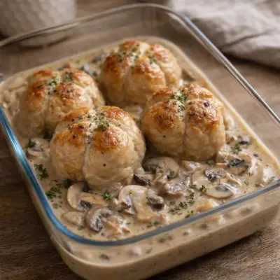 Paupiettes de veau sauce forestière aux champignons