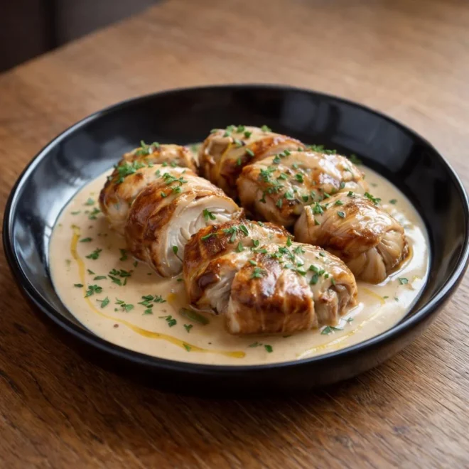 Paupiettes de veau au vin blanc et moutarde