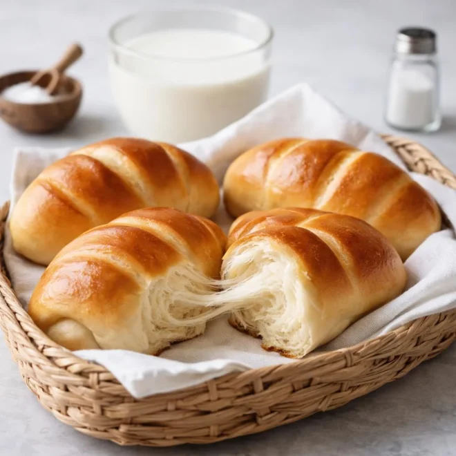 Petits pains au lait ultra moelleux et légers, mie filante