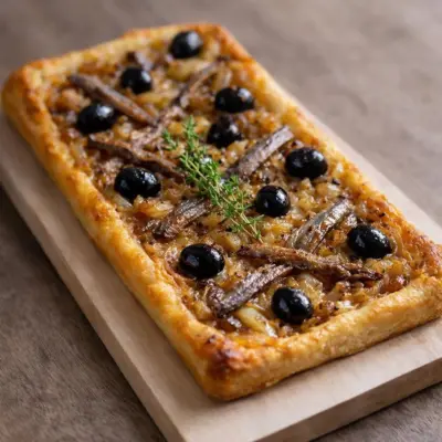 Recette pissaladière niçoise : oignons confits, anchois