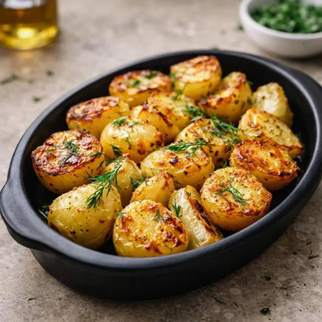 Pommes de terre à l’ail et au beurre au four : crousti-fonda
