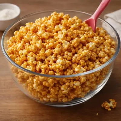 Popcorn sucré fait maison au caramel beurre salé